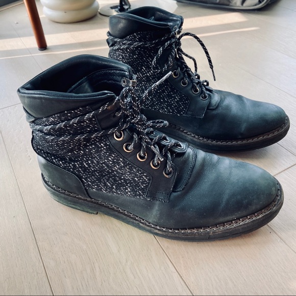 All Saints Other - ALLSAINTS Leather Boots with Flecked Wool Detail